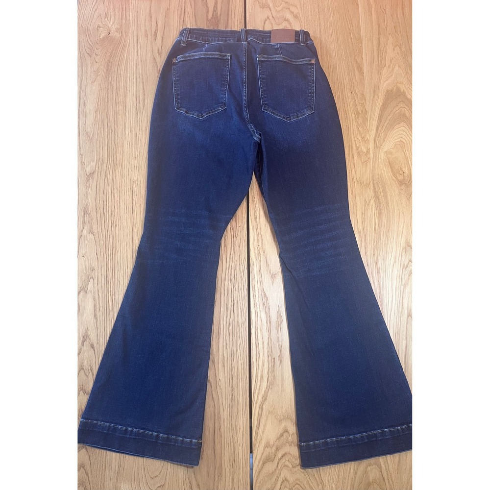 Judy Blue Flare Jeans Women 16W Long Dark Blue High Rise Boho Denim - Picture 2 of 7